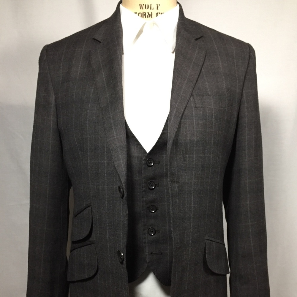 Custom 3 Piece Wool Suit Grey ULTRA HIGH END